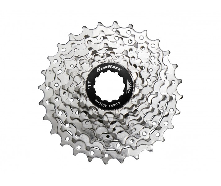 Cassette Sunrace CSR91 11/25 9vel. Plata