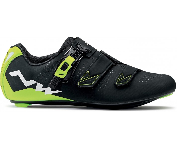 Zapatillas Northwave Carretera PHANTOM 2 SRS Negro-Amarillo Fluor