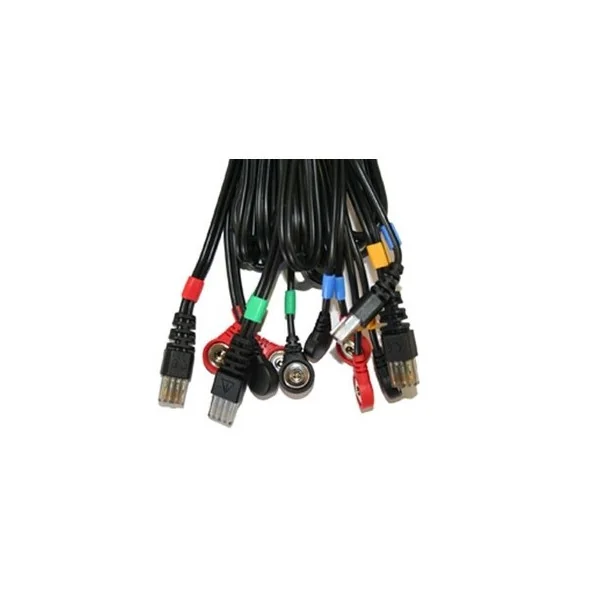 Juego 4 Cables Compex 8 Pins-Snap
