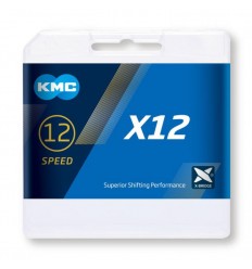 Cadena KMC X12 Oro-Negra 126 eslabones 12 Velocidades