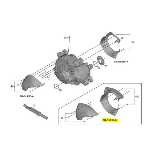 Cubierta Motor Shimano Steps Drive Unit DUE80A