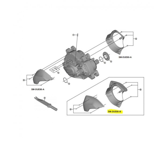 Cubierta Motor Shimano Steps Drive Unit DUE80A