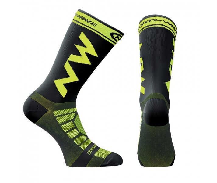 Calcetines Northwave Extreme Light Pro Negro-Lima Fluor