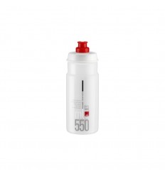 Bidón Elite Jet transparente Logo Rojo 550 ml