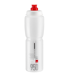 Bidón Elite Jet Transparente Logo Rojo 950 ml