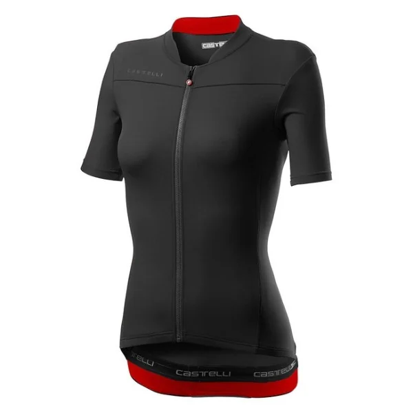 Maillot Castelli Anima 3 Mujer Negro/Rojo