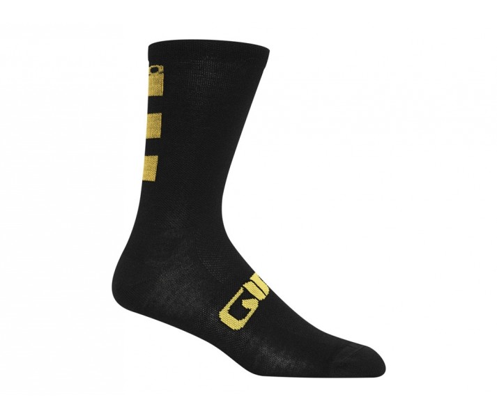 Calcetines de invierno Giro SEASONEL MERINO Negro/Amarillo