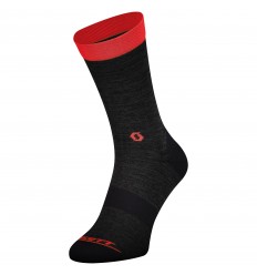 Calcetines Scott Trail Crew Gris Oscuro/Rojo