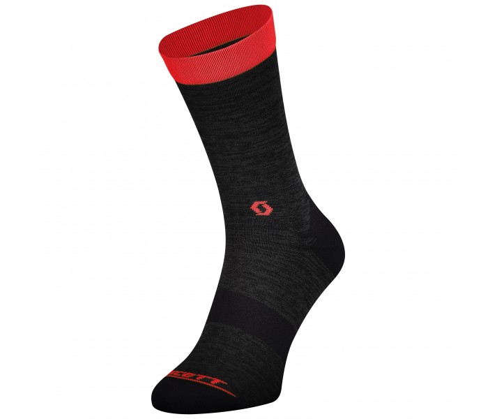 Calcetines Scott Trail Crew Gris Oscuro/Rojo