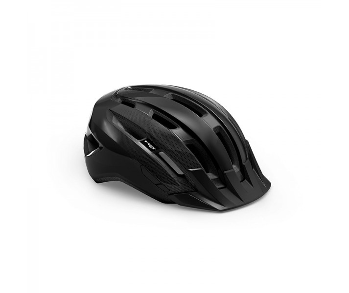 Casco Met Downtown Negro Brillo