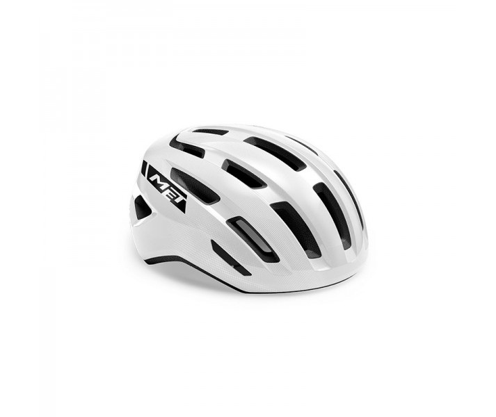 Casco Met Miles Mips Blanco Brillo