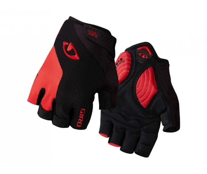 Guantes Giro Carretera Strade Dure Supergel Negro/Rojo