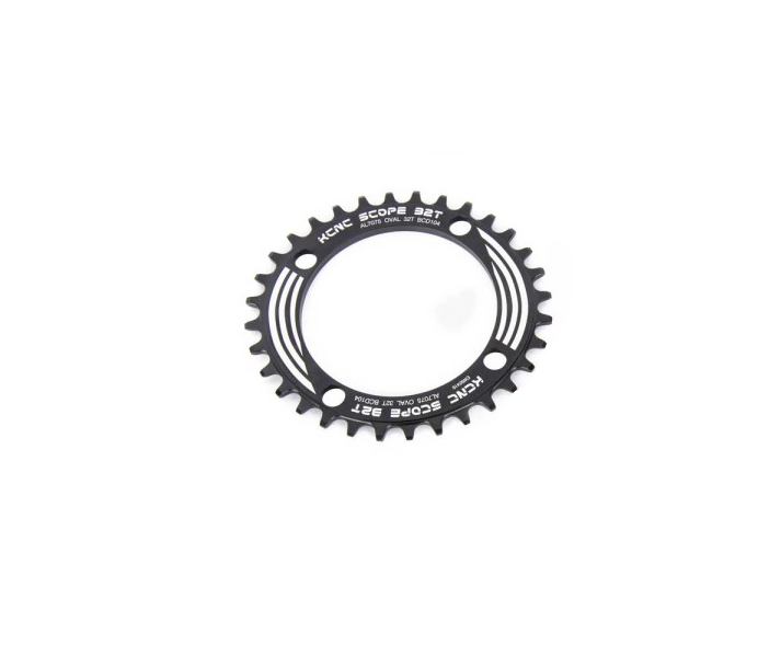 Plato KCNC Shimano XT BCD96 11v MTB Oval 4 Brazos negro