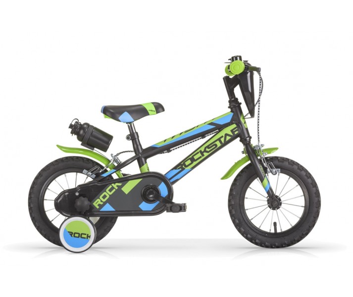 Bicicleta Infantil MBM Rockstar 14' Negro-Verde