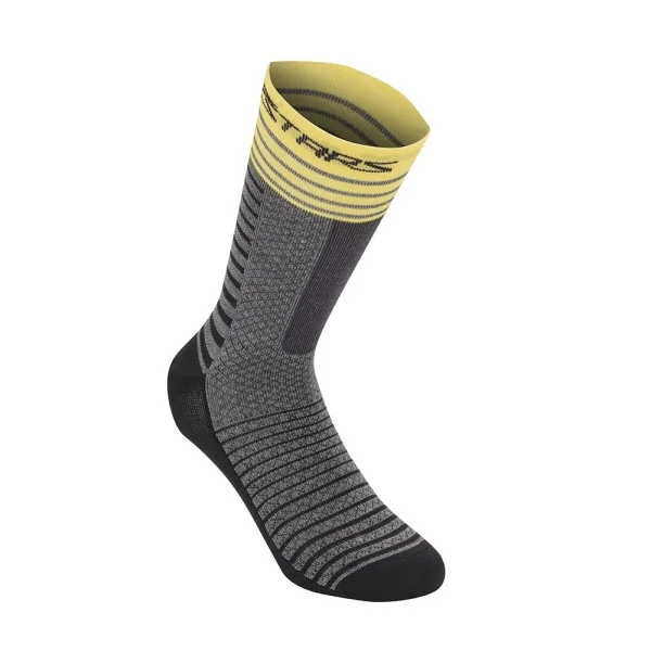 Calcetines Alpinestars Drop 19 Gris / Amarillo