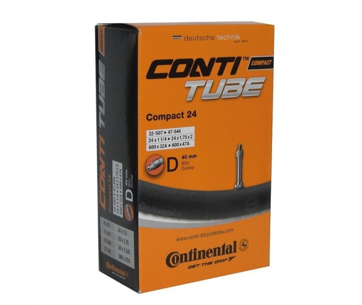 Camara Continental 24X1 1/4-1.75''Compact Dunlop Negro 40Mm