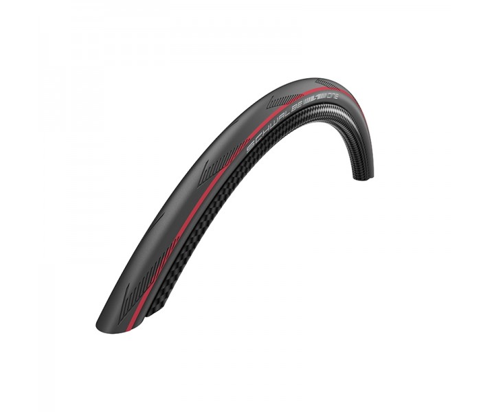 Cubierta Schwalbe One 700x25 RaceGuard Perf. Line Negro-Rojo