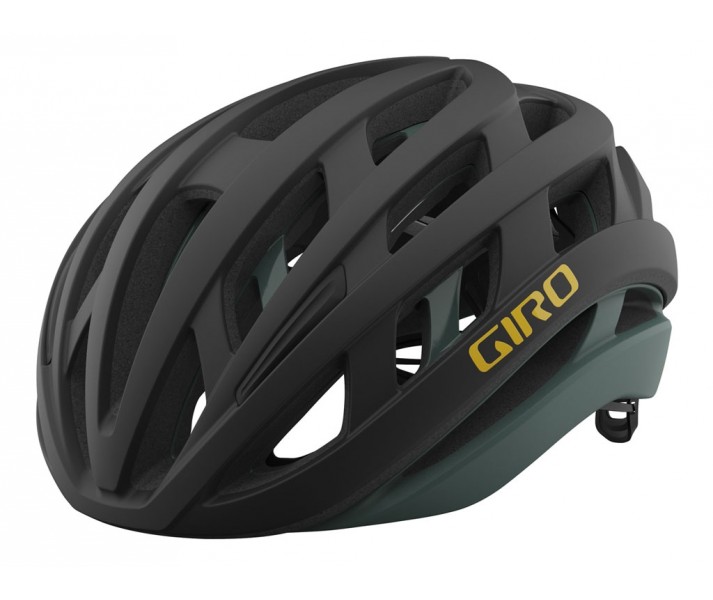 Casco de carretera Giro HELIOS SPHERICAL Negro Mate/Verde