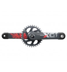 Juego de platos y biela Sram X01 Eagle DUB SuperBoost Rojo