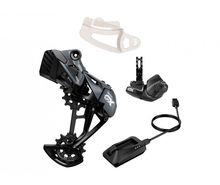 Kit de actualización Sram AXS para GX Eagle 12V (cambio/cargador/mando) Negro