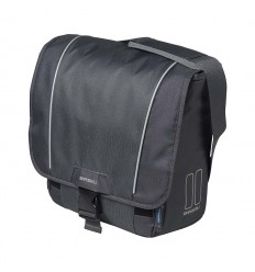 Alforja Basil Sport Design Commuter Impermeable Gris 18L Cierre Click.