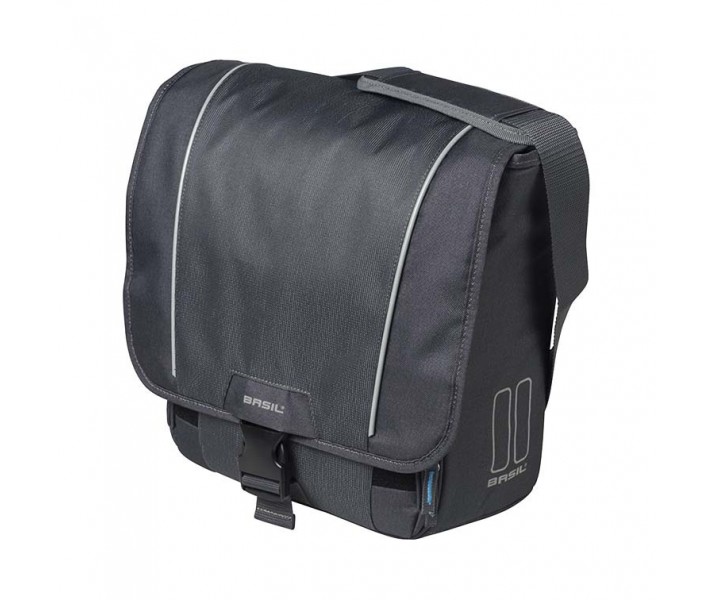 Alforja Basil Sport Design Commuter Impermeable Gris 18L Cierre Click.