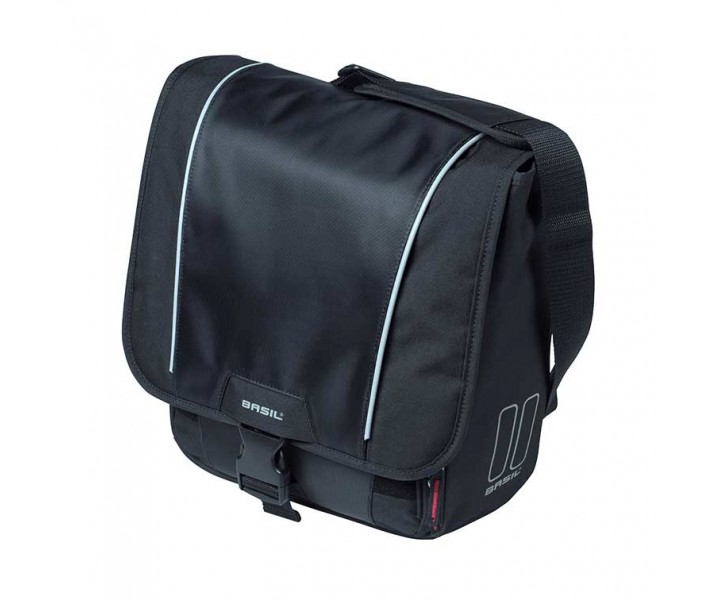 Alforja Basil Sport Design Commuter Impermeable Negr.18L Cierre Click.