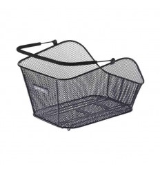 Cesto Trasero Basil Icon M Multisystem Extraible Malla Acero Asa Negro 23L