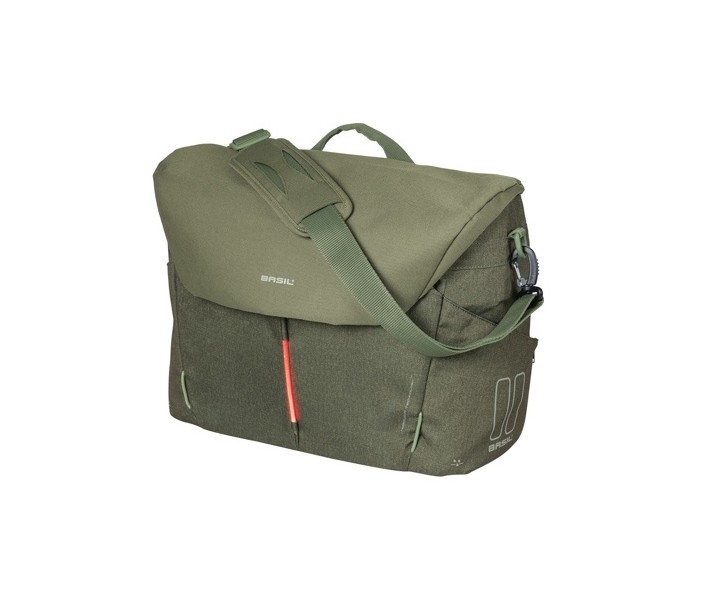 Bolsa Basil B-Safe Commuter 17L Carga Usb Hook-On Luz Led Nordlicht Verde Oliva