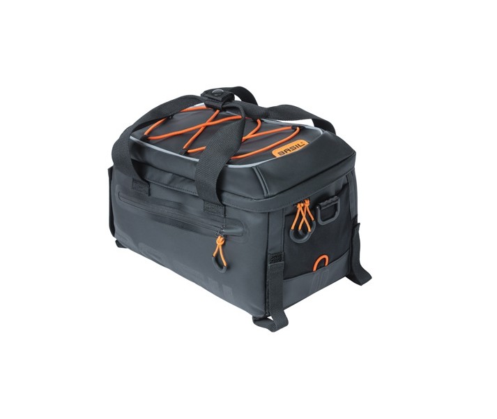 Bolsa Basil Miles Tarpaulin 7L Con Reflectante Cierre Velcro Negro/Naranja