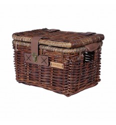 Cesto Delantero Basil Denton De Mimbre Marron Con Tapa 18 L (39X28X22)