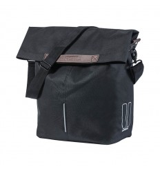 Bolsa Trasera Basil City Shopper Reflectante Impermeable Negro 14-16L