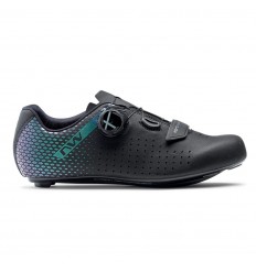 Zapatillas Northwave Core Plus 2 mujer Negro-Iridescent Carretera