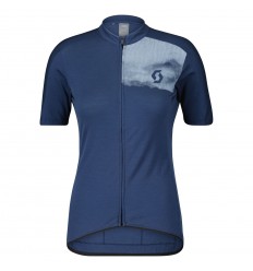 Maillot Scott Ws Gravel Merino Azul