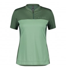 Maillot Scott Ws Trail Flow Zip Verde