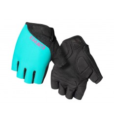 Guantes Cortos Giro Jagette Turquesa/Rosa Neón