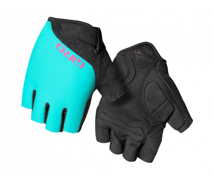 Guantes Cortos Giro Jagette Turquesa/Rosa Neón