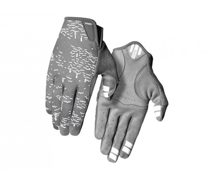 Guantes Largos Giro LA DND Gris Claro/Blanco