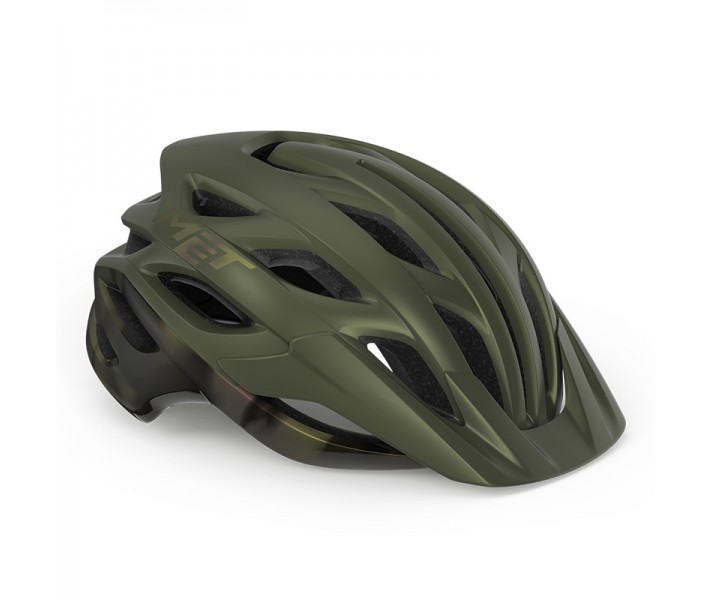 Casco Met Veleno Verde Iridiscente Mate