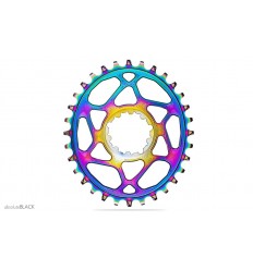 Plato Absolute Black Sram DM Boost 148 Oval 3mm Offset Rainbow