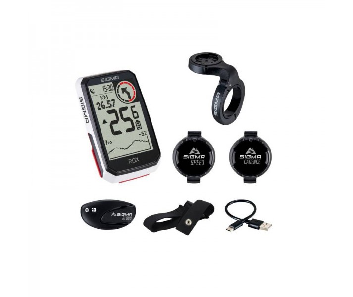 Kit Cuentakilómetros Gps Sigma Rox 4.0 Sensor 30 Funciones Blanco