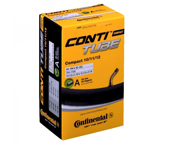 Camara Continental Compact 10/11/12X1/2X1.75-2.5 Valvula Standard 34 Mm 45º (44-194/62-222)