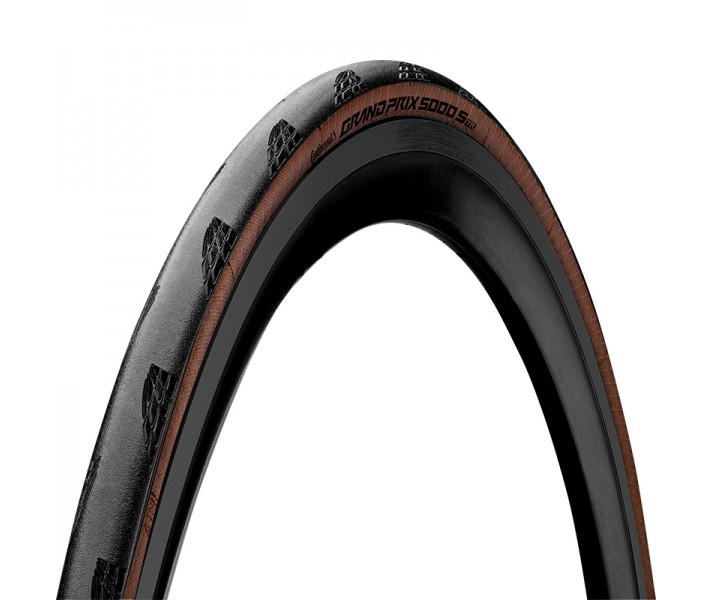 Cubierta Continental Grand Prix 5000 S 700X25 Tubeless Ready Plegable Negro/Transparente 25-622