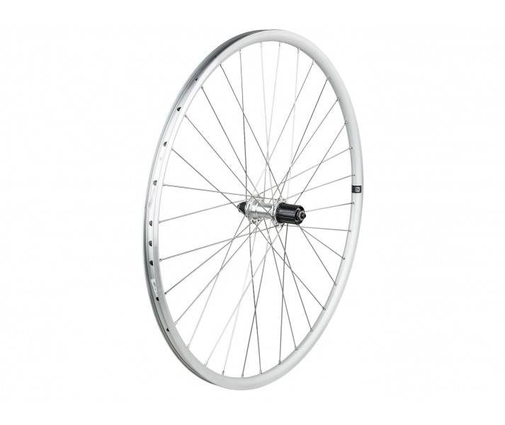 Rueda trasera Bontrager TLR 32H Clincher 700c Shimano-Sram Plata