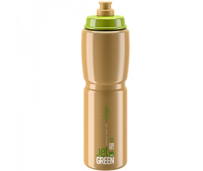 Bidón Elite Jet Green Brown 950Ml Verde/Marrón Logo Blanco