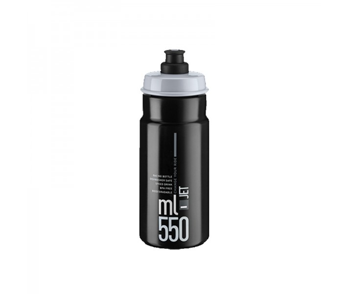 Bidón Elite Jet Plus 550Ml Negro Logo Gris