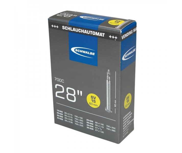 Camara Schwalbe 28X3/4-1 1/8 Valvula Presta 60 Mm