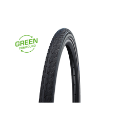 Cubierta Schwalbe Road Cruiser 16X1.75 K-Guard Green Compound Hs484 Twinskin Rigida Negro 47-305