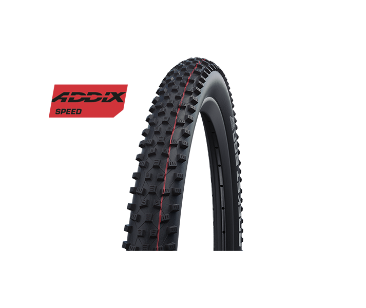 Cubierta Schwalbe Rocket Ron 26X2.35 Hs438 Evo Super Race Tubeless Addix Speed Plegable Negro 60-559