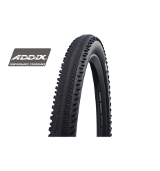 Cubierta Schwalbe Hurricane 27.5X2.25 Hs499 Performance Raceguard Addix Rigida Negro Reflect.57-584